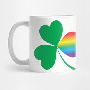 St. Patrick's Day Shamrock With LGBT Rainbow Twist Mug